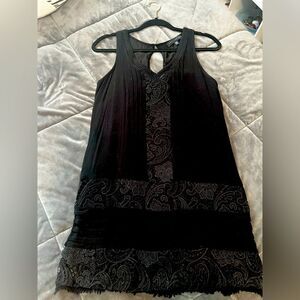 Sanctuary Little Black Lace Panel Flapper Style Dress
